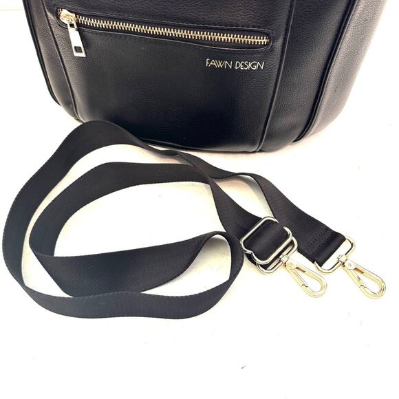 Fawn Design Black Large Diaper Bag Backpack Shoulder Bag - Picture 5 of 7